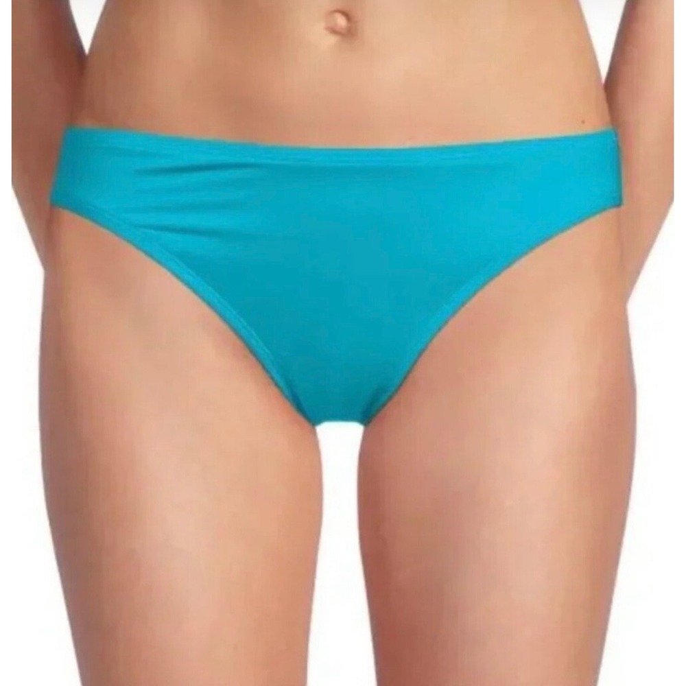 NWT La Blanca Island Goddess Hipster Bikini Bottom Turquoise Blue LB0IG93